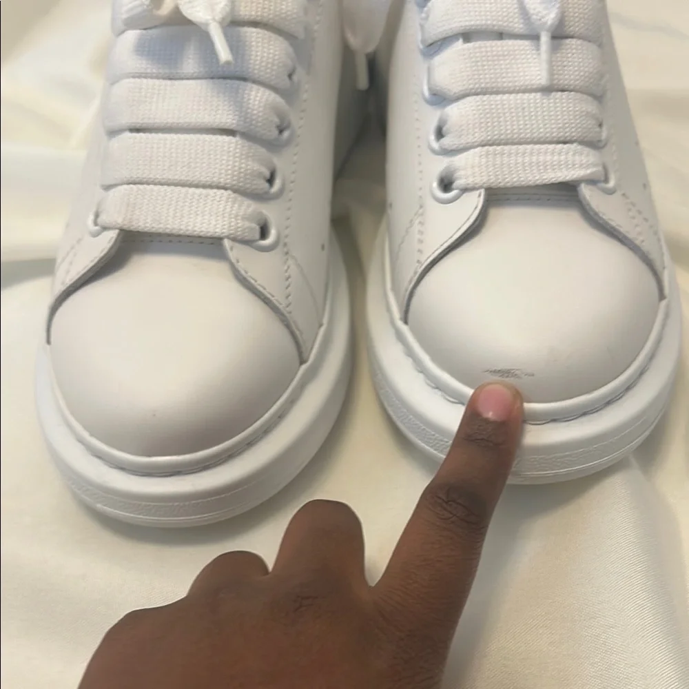 Alexander McQueen White Lace-Up Sneakers (used) - Picture 6 of 6